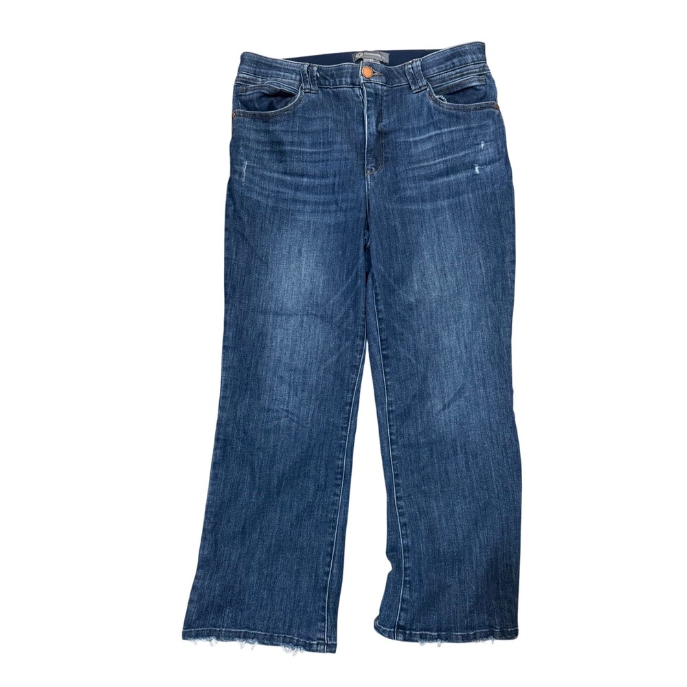 Democracy Ab Solution Dark Wash Cropped Flare Jeans Raw Hem BN28967K1D 16